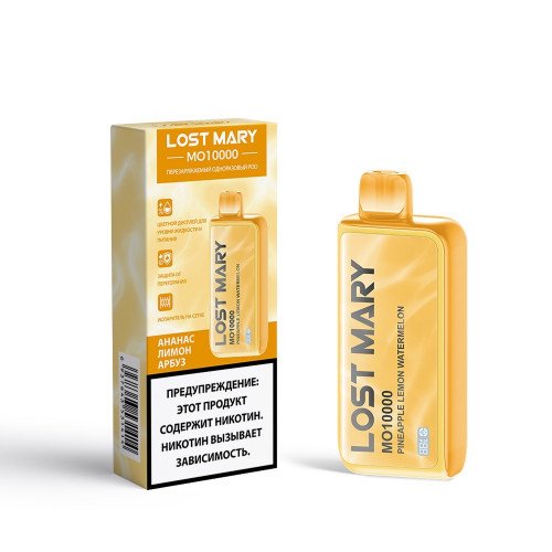 Электронная сигарета LOST MARY MO 10000 Pineapple Lemon Watermelon / Ананас Лимон Арбуз